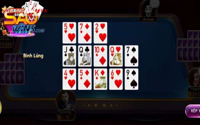 Sảnh game bài Saowin ghi điểm với giao diện hiện đại, dễ nhìn